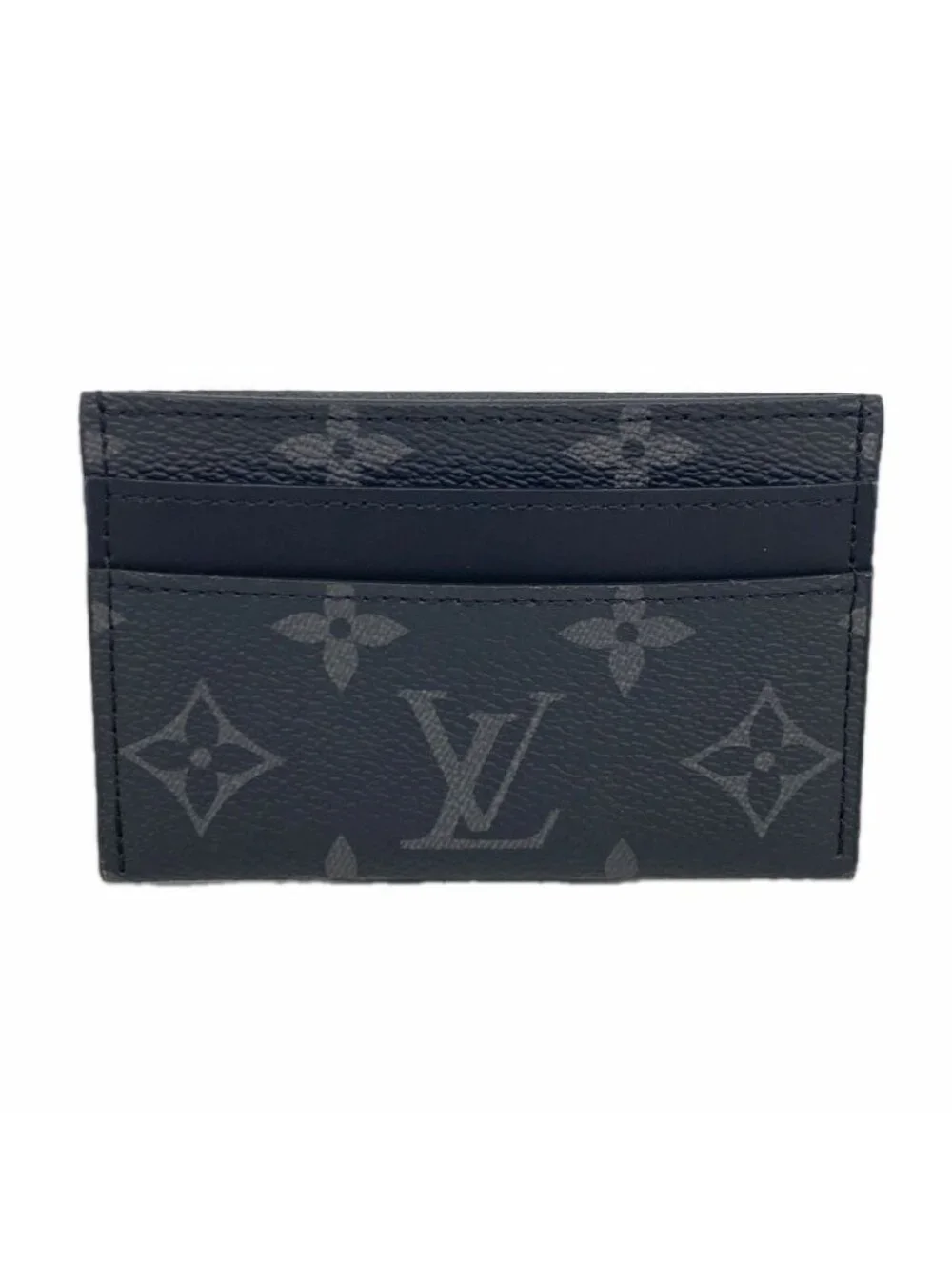 Louis Vuitton Card Case Monogram Eclipse Double Black